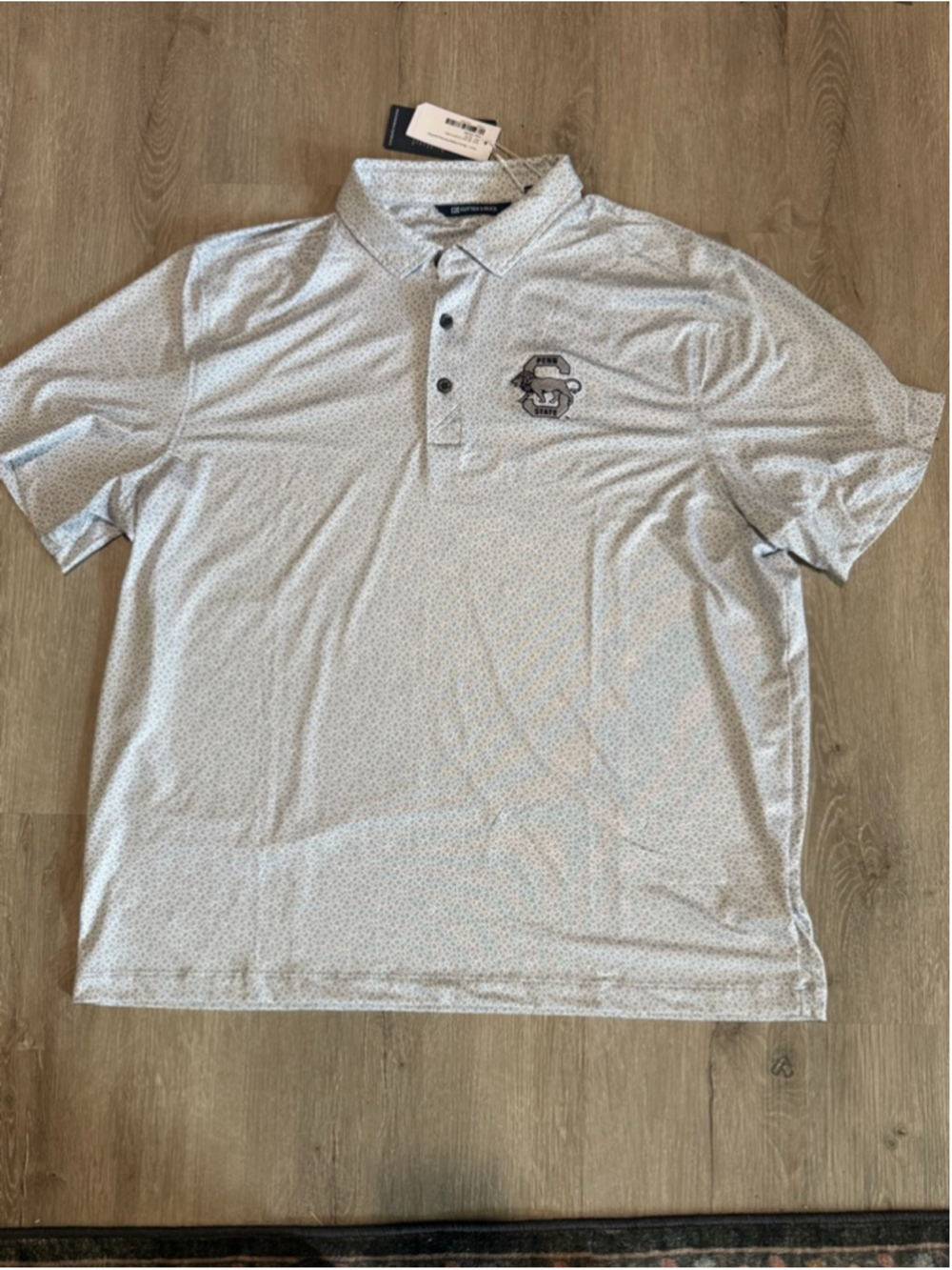 Men's Cutter & Buck Light Gray Penn State Polo Shirt XL
